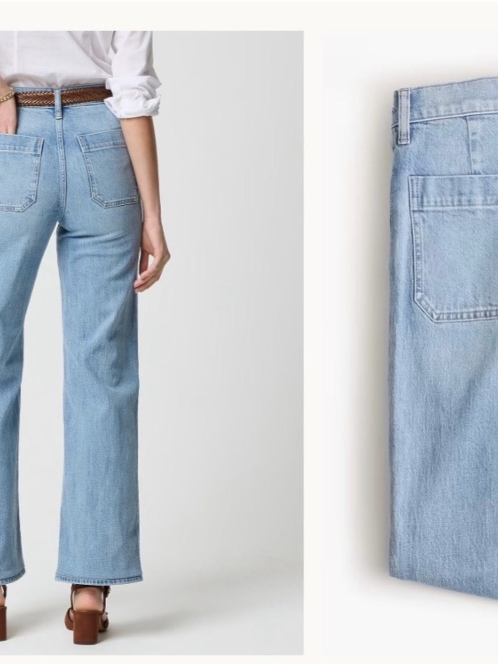 J. Crew Factory Women's Light Blue Straight Leg Jeans
